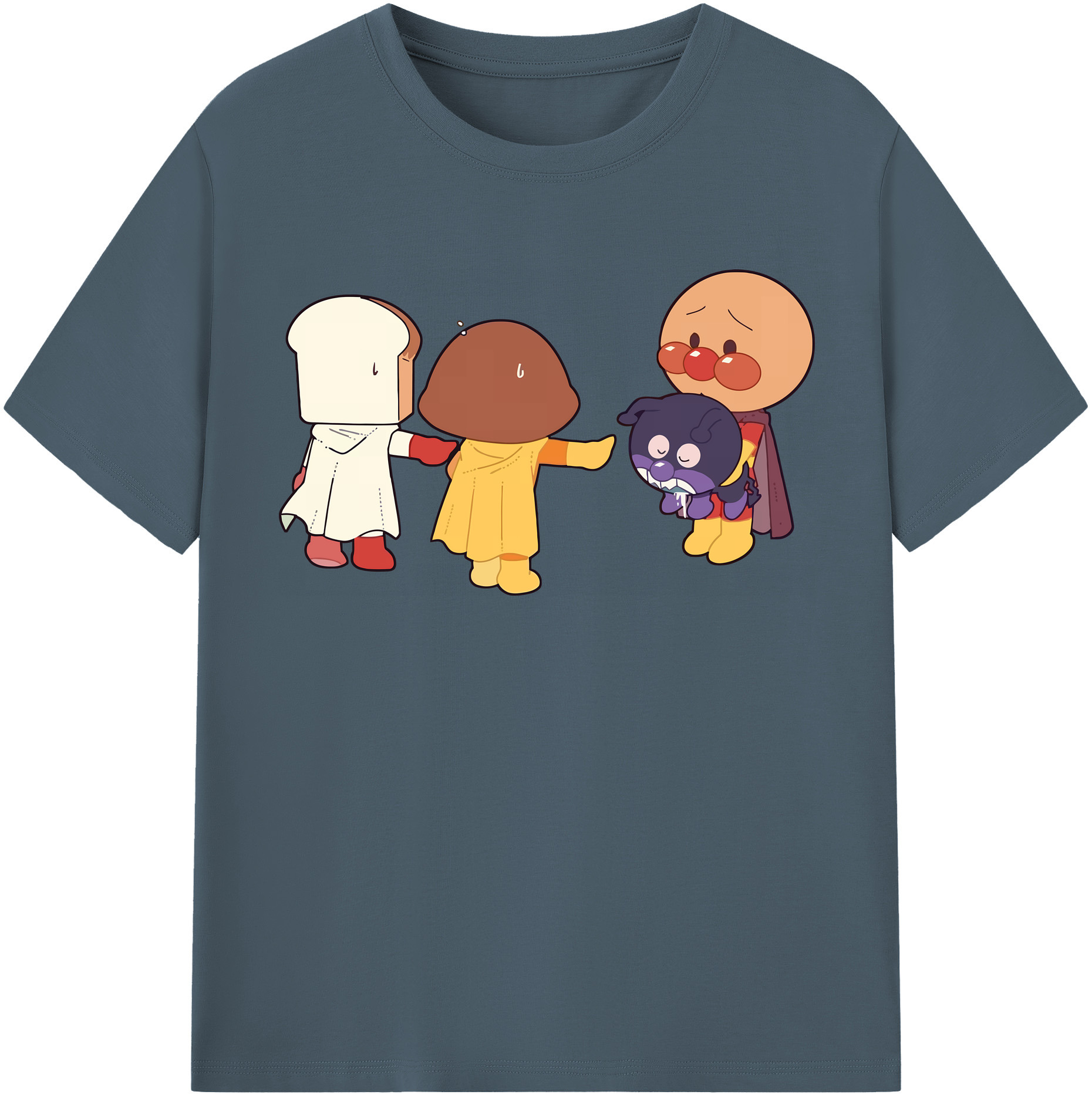 （画像用） アンパンマン Anpanman 綿100％半袖Tシャツ（フロントプリント）